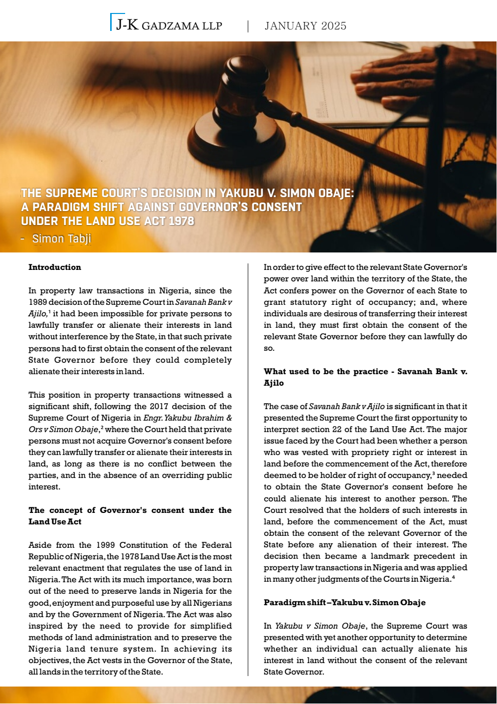 Cover of The Supreme's Court Decision in Yakubu V. Simon
