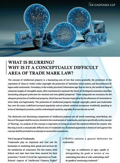 Cover of What Is Blurring? Why Is It A Conceptually Difficult Area Of Trade Mark Law?